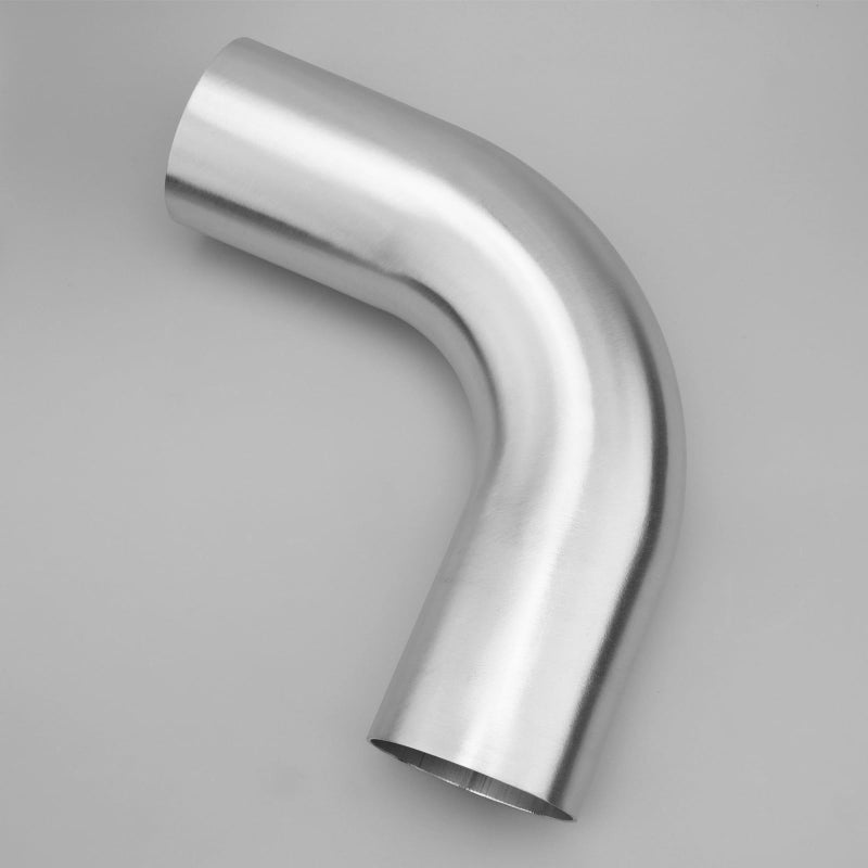 AC PERFORMANCE 3.5" (89mm) OD 90 Degree Aluminum Elbow Intercooler Pipe Air Intake Tube, 1.28D Radius, Brushed Finish - Image 3